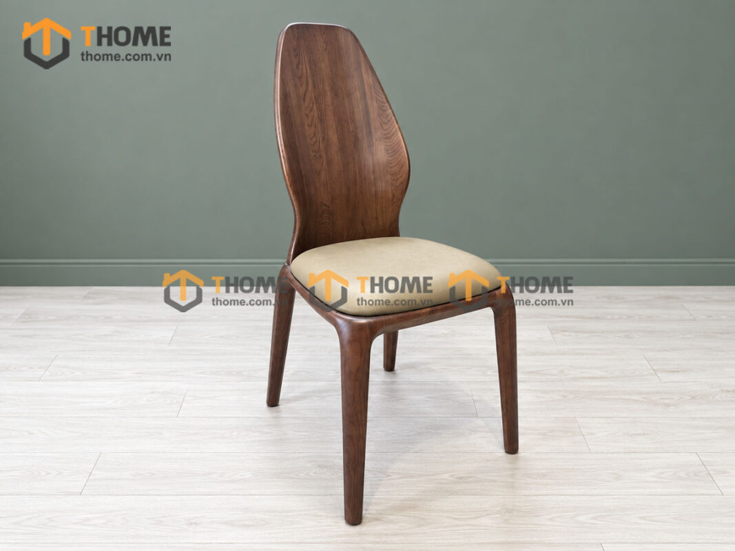 Ghế Ăn Gỗ Sồi Tự Nhiên Mặt Nệm Sen Cao Cấp GHEMN-48SN