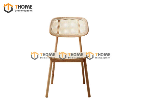 Ghế Ăn Gỗ Sồi Tự Nhiên Mặt Nệm Tựa Oval GHEMM-21SN