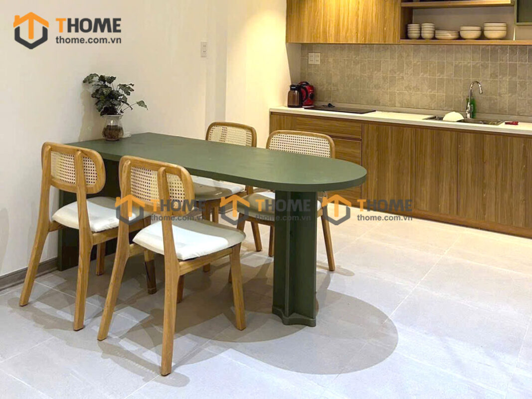 Ghế Ăn Gỗ Sồi Tự Nhiên Mặt Nệm Tựa Oval GHEMM-21SN