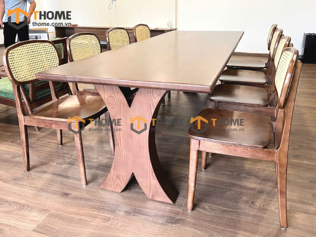 Ghế Ăn Gỗ Sồi Tự Nhiên Mặt Nệm Tựa Oval GHEMM-21SN