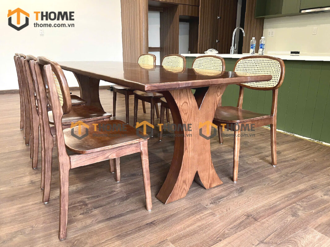 Ghế Ăn Gỗ Sồi Tự Nhiên Mặt Nệm Tựa Oval GHEMM-21SN