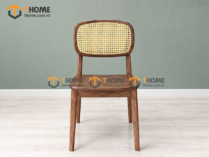 Ghế Ăn Gỗ Sồi Tự Nhiên Mặt Nệm Tựa Oval GHEMM-21SN