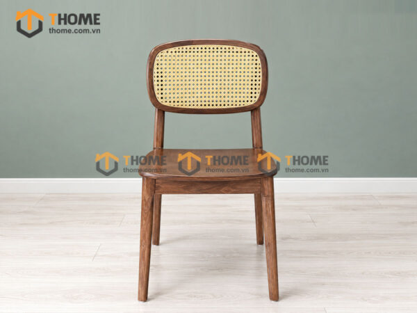 Ghế Ăn Gỗ Sồi Tự Nhiên Mặt Nệm Tựa Oval GHEMM-21SN
