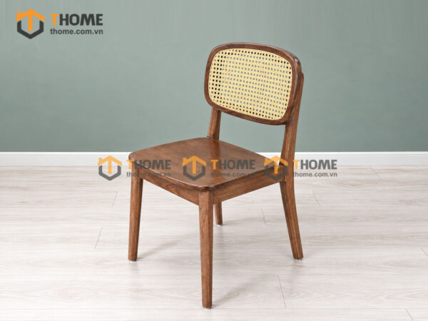 Ghế Ăn Gỗ Sồi Tự Nhiên Mặt Nệm Tựa Oval GHEMM-21SN