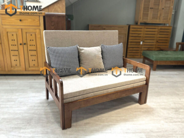 Sofa Giường Gỗ Sồi Tự Nhiên Hai Người SFB-08SN