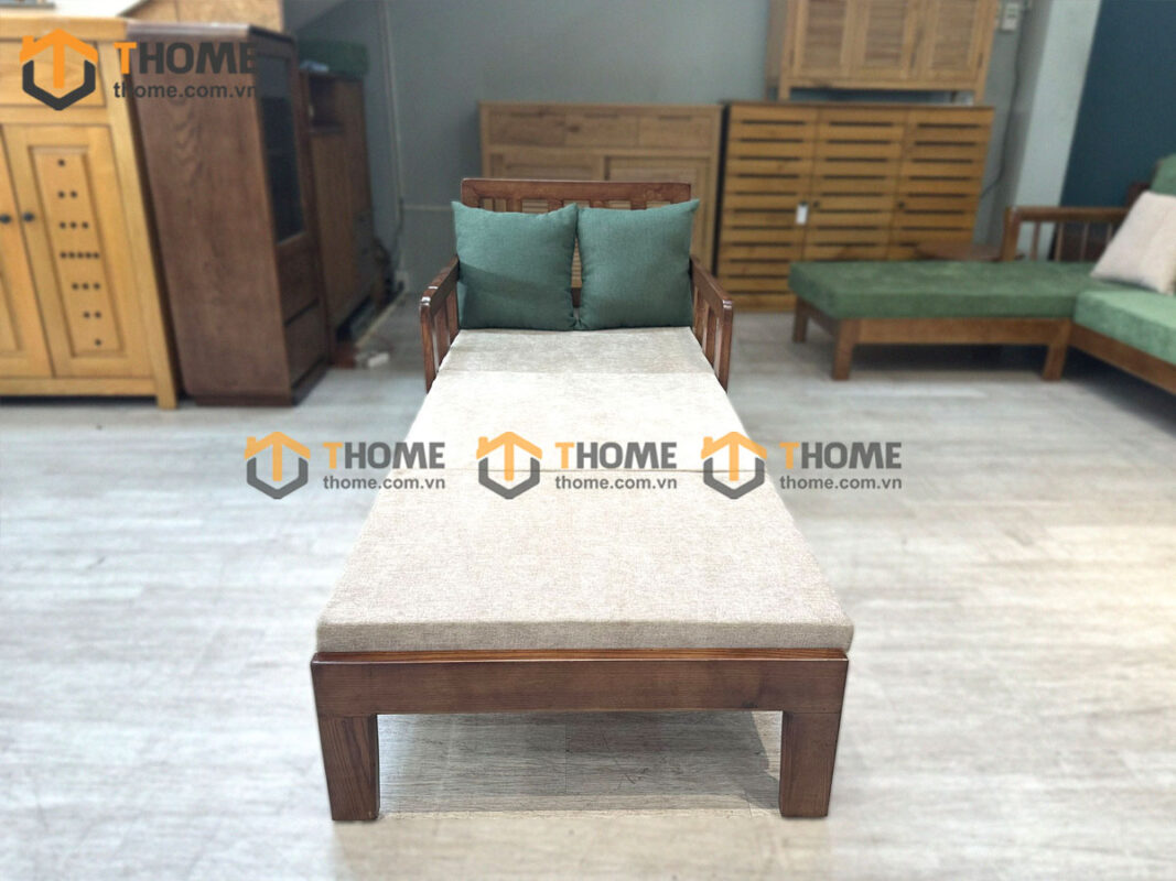 Sofa Giường Gỗ Sồi Tự Nhiên Một Người SFB-07SN