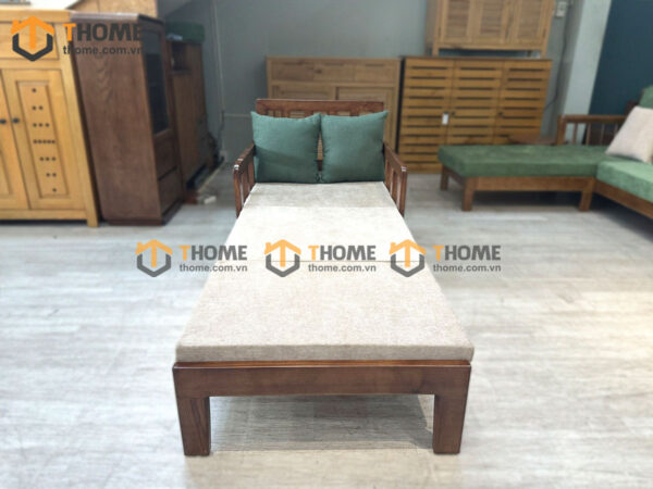 Sofa Giường Gỗ Sồi Tự Nhiên Một Người SFB-07SN