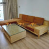 Sofa Gỗ Sồi Tự Nhiên Chân Thẳng Toto Màu Óc Chó SFĐ-41SN