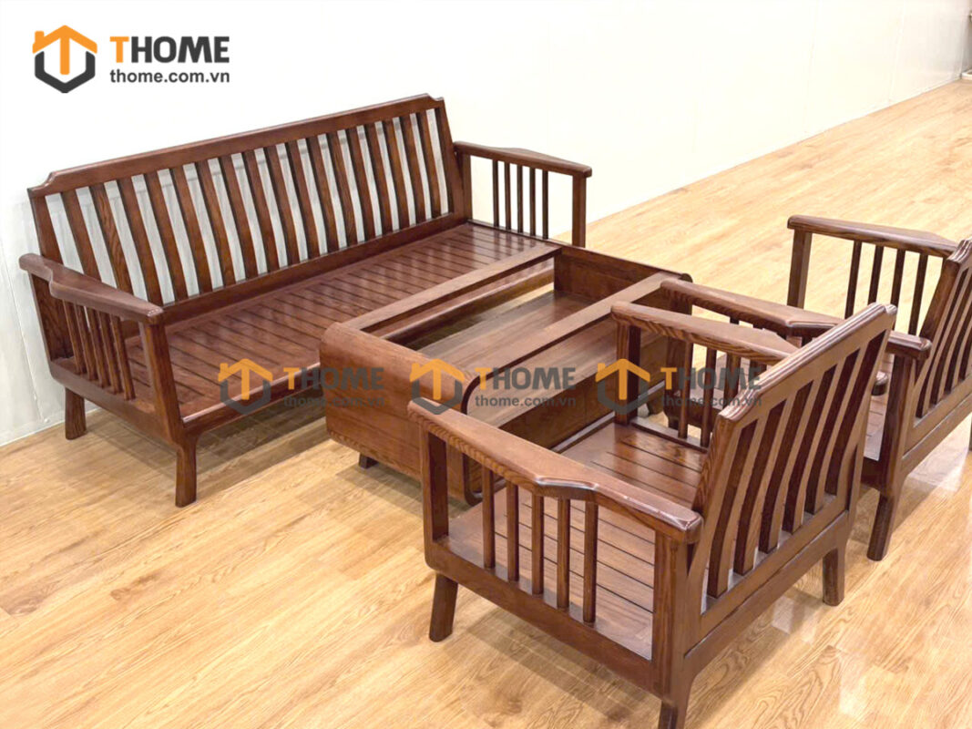 Sofa Daisy Mũi Tên Gỗ Sồi Tự Nhiên SFT-34SN