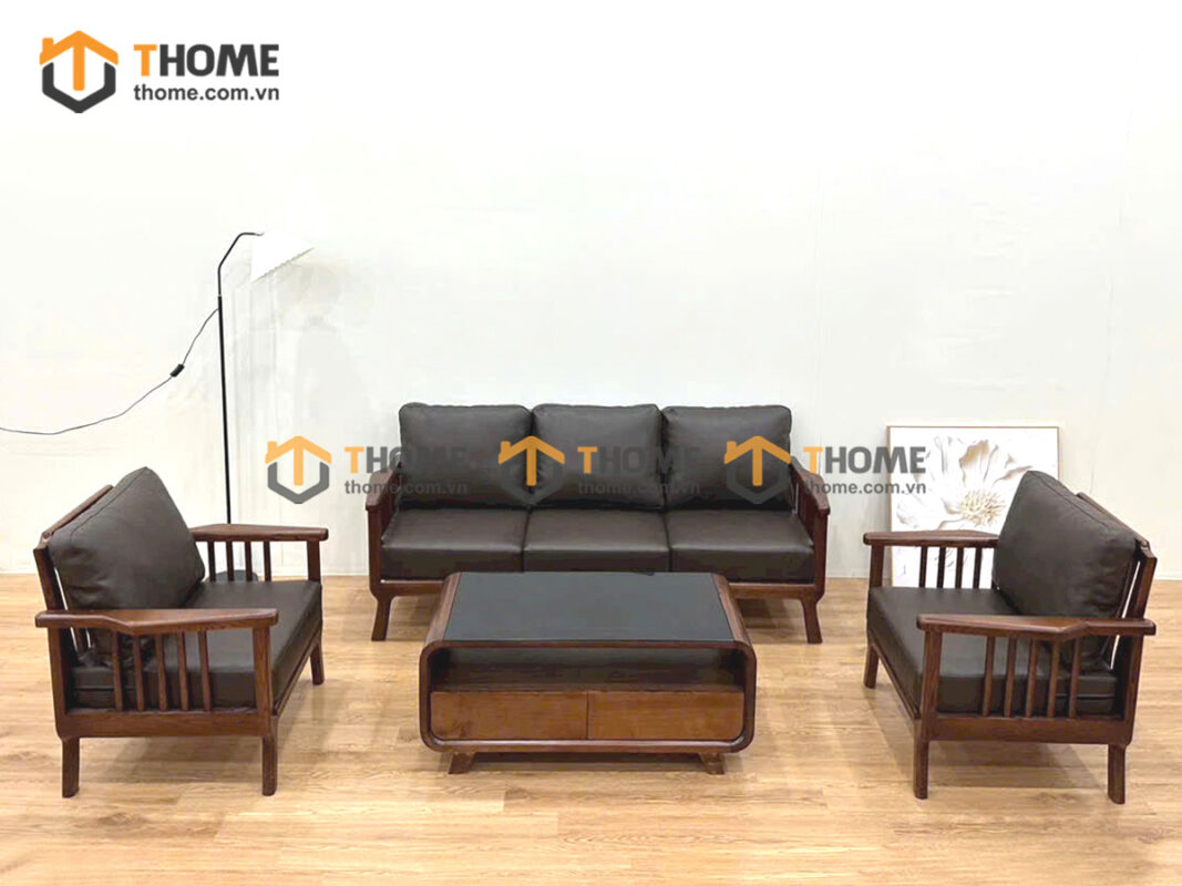 Sofa Daisy Mũi Tên Gỗ Sồi Tự Nhiên SFT-34SN