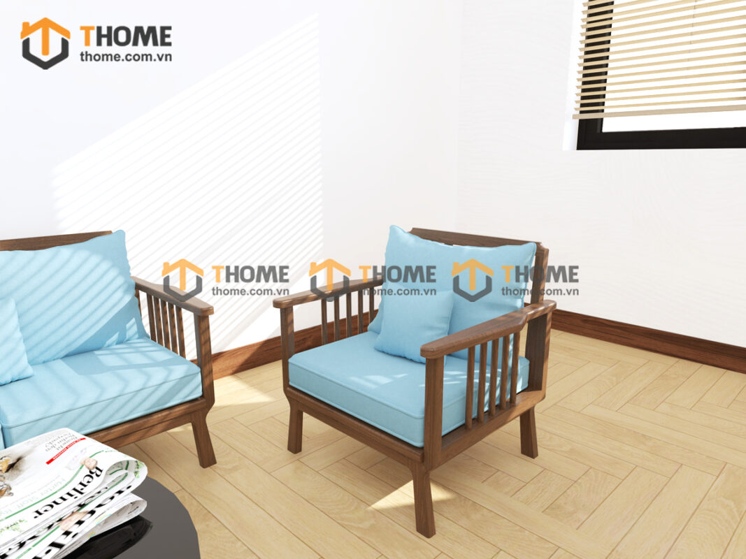 Sofa Daisy Mũi Tên Gỗ Sồi Tự Nhiên SFT-34SN