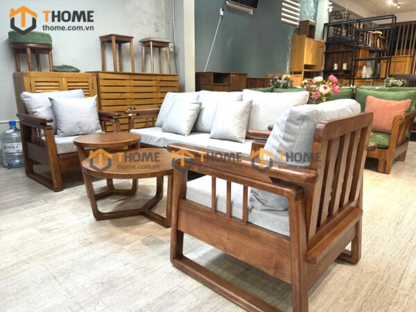 Sofa Dior Gỗ Sồi Tự Nhiên Tay Chồng 1.8m SFT-35SN