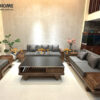 Sofa Gỗ Sồi Tự Nhiên Dragon 5 Món Màu Óc Chó SFĐ-36SN