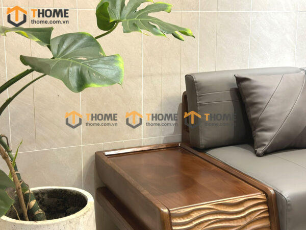 Sofa Gỗ Sồi Tự Nhiên Dragon 5 Món Màu Óc Chó SFĐ-36SN