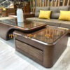Sofa Gỗ Sồi Tự Nhiên Phonix Chân Vát Màu Óc Chó SFĐ-37SN