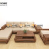 Sofa Gỗ Sồi Tự Nhiên Chân Đùi Gà Óc Màu Óc Chó SFĐ-39SN