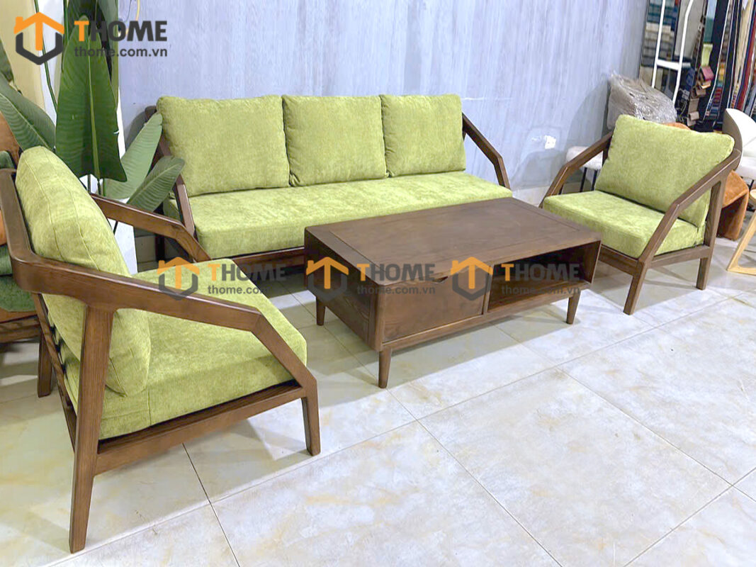 Sofa Katana Gỗ Sồi Tự Nhiên New Góc Nhỏ SFT-33SN