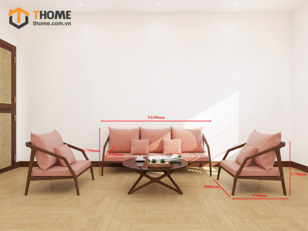 Sofa Katana Gỗ Sồi Tự Nhiên New Góc Nhỏ SFT-33SN