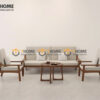 Sofa gỗ sồi tự nhiên; sofa gỗ sồi; bộ bàn ghế sofa phòng khách; sofa gỗ hiện đại;