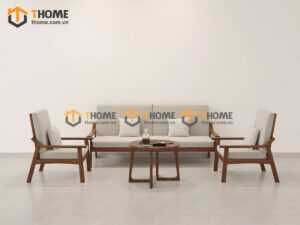 Sofa gỗ sồi tự nhiên; sofa gỗ sồi; bộ bàn ghế sofa phòng khách; sofa gỗ hiện đại;