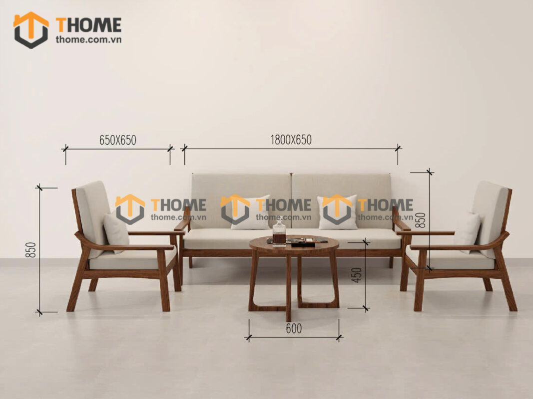 Sofa gỗ sồi tự nhiên; sofa gỗ sồi; bộ bàn ghế sofa phòng khách; sofa gỗ hiện đại;