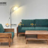 Sofa Rew Gỗ Sồi Tự Nhiên Tay Vuông 1.8m Màu Óc Chó SFT-40SN