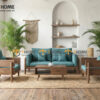 Sofa Rew Gỗ Sồi Tự Nhiên Tay Vuông 1.8m Màu Óc Chó SFT-40SN