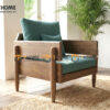 Sofa Rew Gỗ Sồi Tự Nhiên Tay Vuông 1.8m Màu Óc Chó SFT-40SN