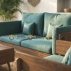 Sofa Rew Gỗ Sồi Tự Nhiên Tay Vuông 1.8m Màu Óc Chó SFT-40SN