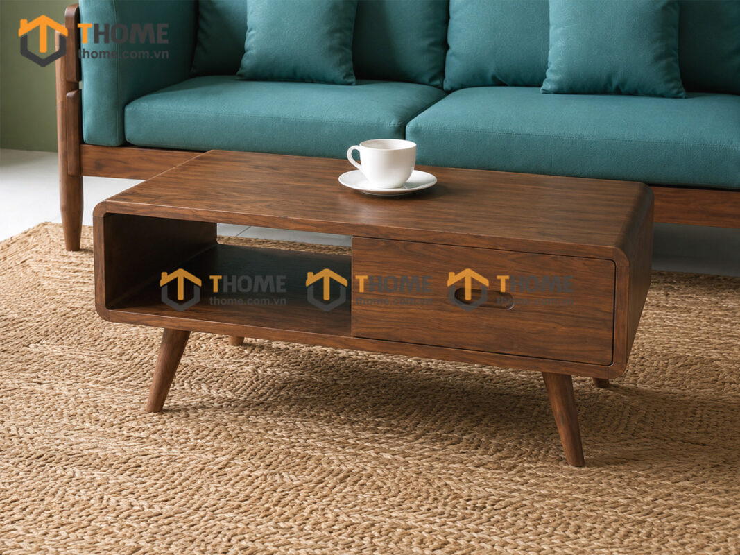 Sofa Rew Gỗ Sồi Tự Nhiên Tay Vuông 1.8m Màu Óc Chó SFT-40SN
