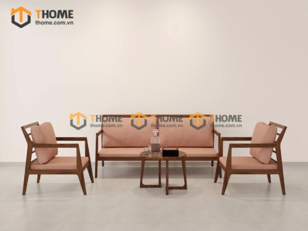 Sofa gỗ sồi tự nhiên; sofa gỗ sồi; bộ bàn ghế sofa phòng khách; sofa gỗ hiện đại;