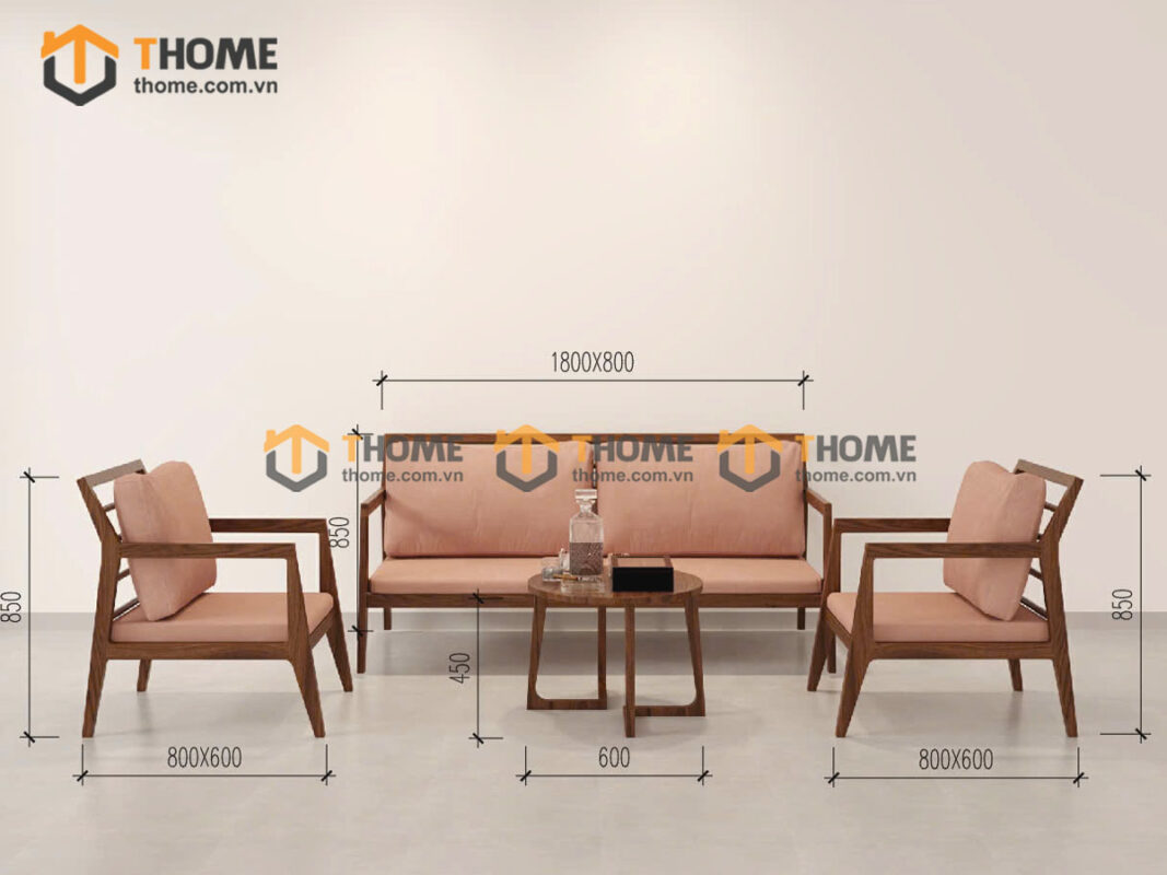 Sofa gỗ sồi tự nhiên; sofa gỗ sồi; bộ bàn ghế sofa phòng khách; sofa gỗ hiện đại;