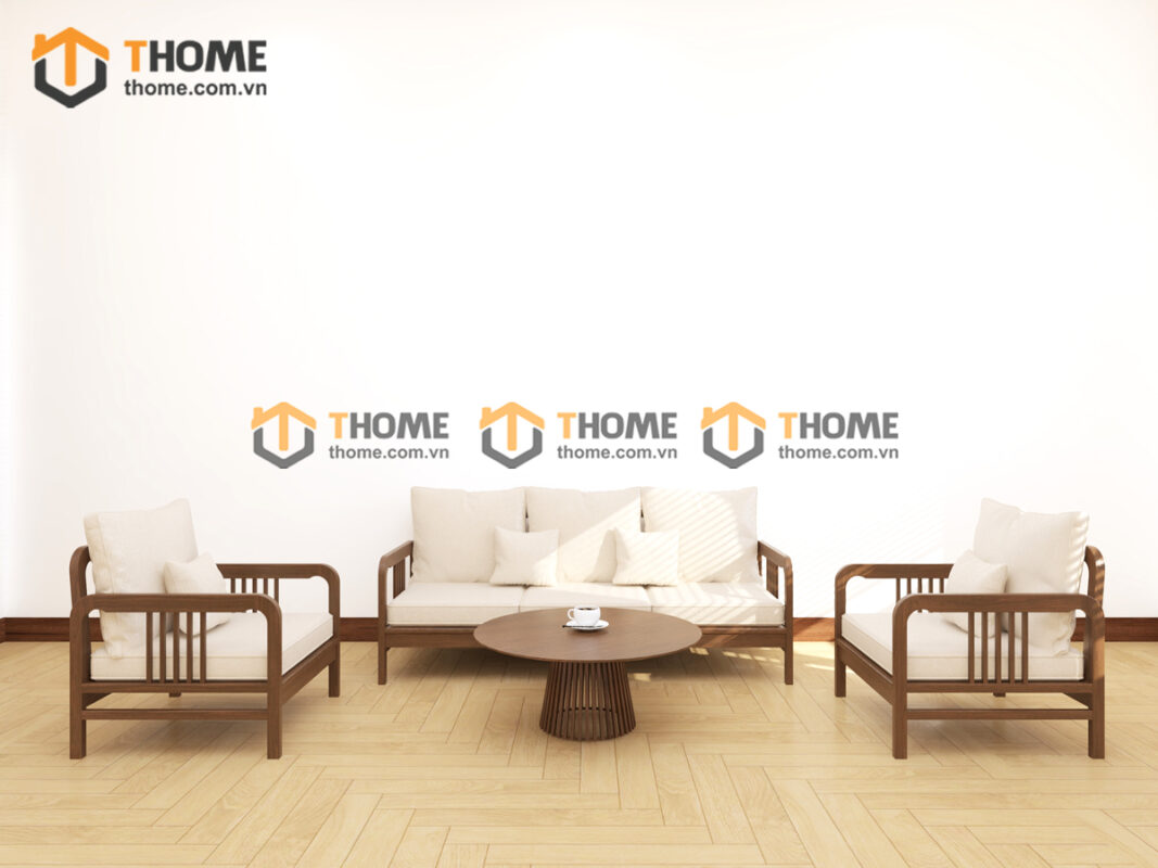Sofa Vanix New Bộ Nhỏ Gỗ Sồi Tự Nhiên SFT-37SN