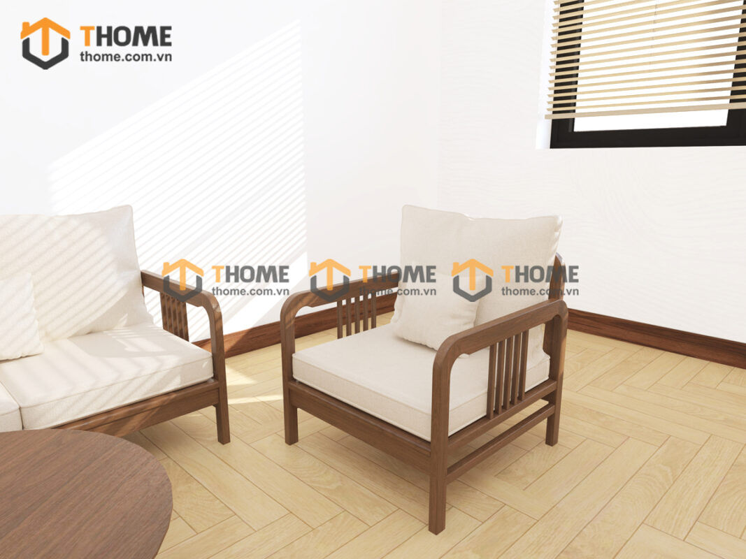 Sofa Vanix New Bộ Nhỏ Gỗ Sồi Tự Nhiên SFT-37SN