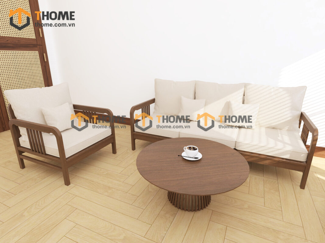 Sofa Vanix New Bộ Nhỏ Gỗ Sồi Tự Nhiên SFT-37SN