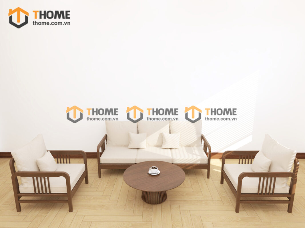 Sofa Vanix New Bộ Nhỏ Gỗ Sồi Tự Nhiên SFT-37SN