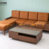 Sofa Gỗ Sồi Tự Nhiên Zen Chân Hươu Màu Óc Chó SFĐ-41SN