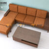 Sofa Gỗ Sồi Tự Nhiên Zen Chân Hươu Màu Óc Chó SFĐ-41SN