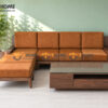 Sofa Gỗ Sồi Tự Nhiên Zen Chân Hươu Màu Óc Chó SFĐ-41SN