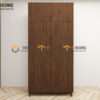 Tủ Áo Gỗ Sồi Tự Nhiên 2 Cánh Trơn Nate Màu Óc Chó TA-39SN