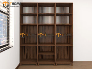 Tủ kính gỗ sồi tự nhiên Casa cao 2.3m TK-08SN