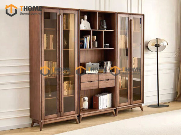 Tủ kính gỗ sồi tự nhiên Combine TK-09SN