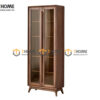 Tủ kính gỗ sồi tự nhiên Sunrise cao 2m TK-07SN