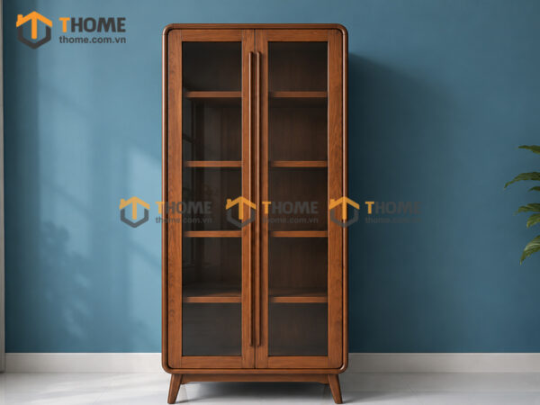 Tủ kính gỗ sồi tự nhiên Sunrise cao 2m TK-07SN