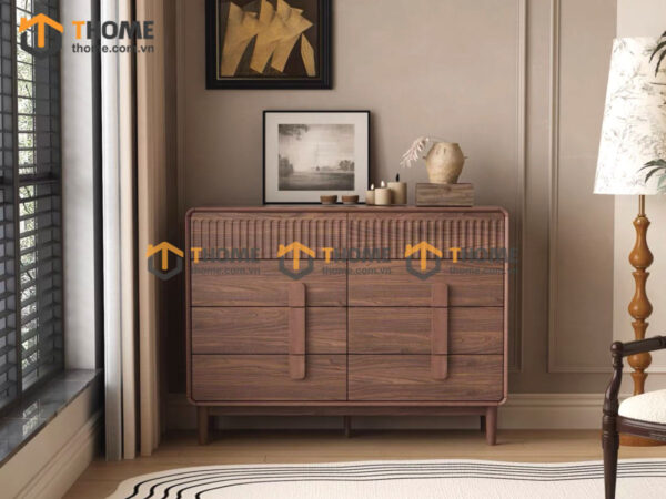 Tủ Ngăn Kéo Gỗ Sồi Tự Nhiên 6 Hộc Kéo Nova TNK-02SN