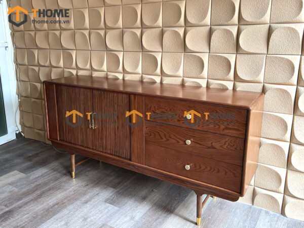Tủ Trang Trí Gỗ Sồi Tự Nhiên 2 Cánh Lan Sọc Mango TNK-04SN