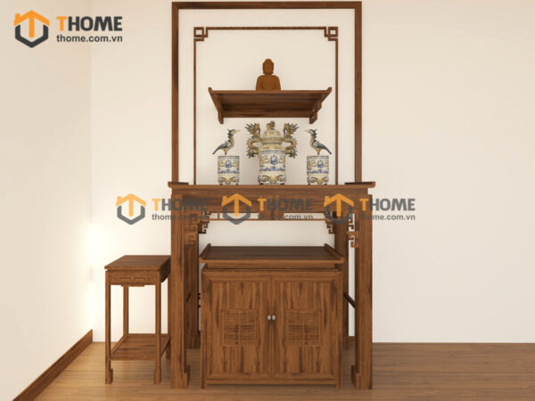 Tủ Thờ Gỗ Sồi Tự Nhiên Số 08 TT-13SN