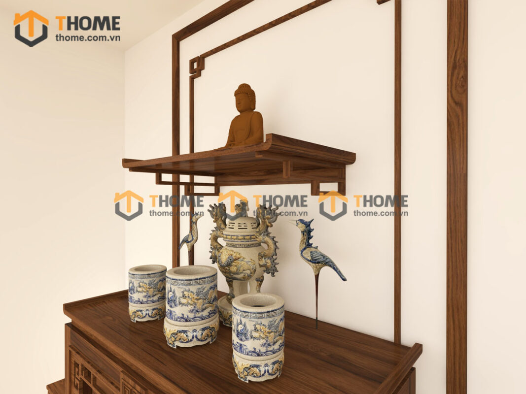 Tủ Thờ Gỗ Sồi Tự Nhiên Số 08 TT-13SN