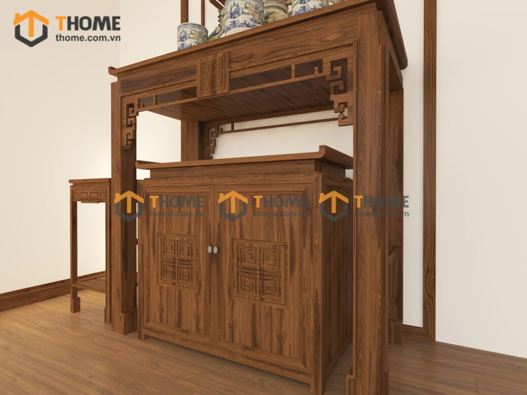 Tủ Thờ Gỗ Sồi Tự Nhiên Số 08 TT-13SN