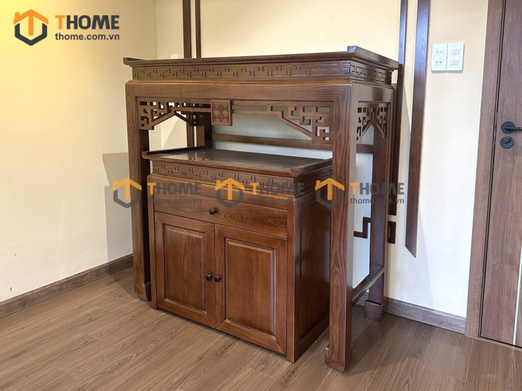 Tủ Thờ Gỗ Sồi Tự Nhiên Số 08 TT-13SN